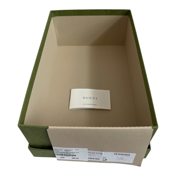 Authentic Empty GUCCI BOX Rectangular Green Damask Print Women Shoes Gift Box - Picture 3 of 8